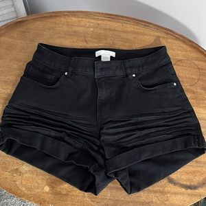 H&M black denim short